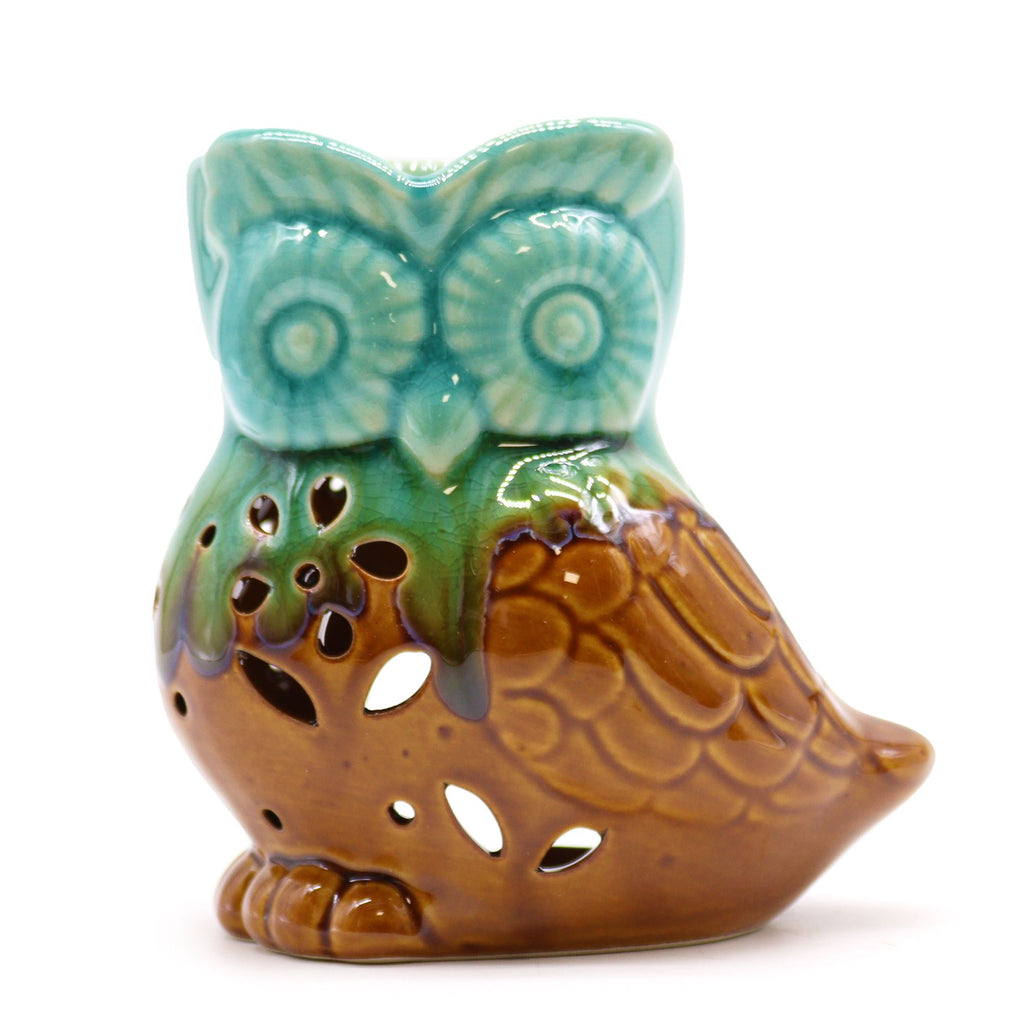Classic Rustic Oil Burner – Owl Side – on (assorted) – oil burner, alternate product view 6