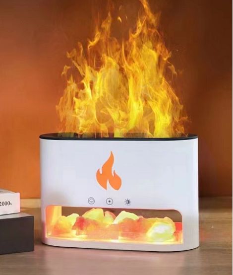 White Blaze Himalayan Salt Flame Effect Home Fragrance Diffuser – gallery image 4