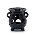 Cauldron Oil Burner – Moon Phase – Black – black oil burner, main product view