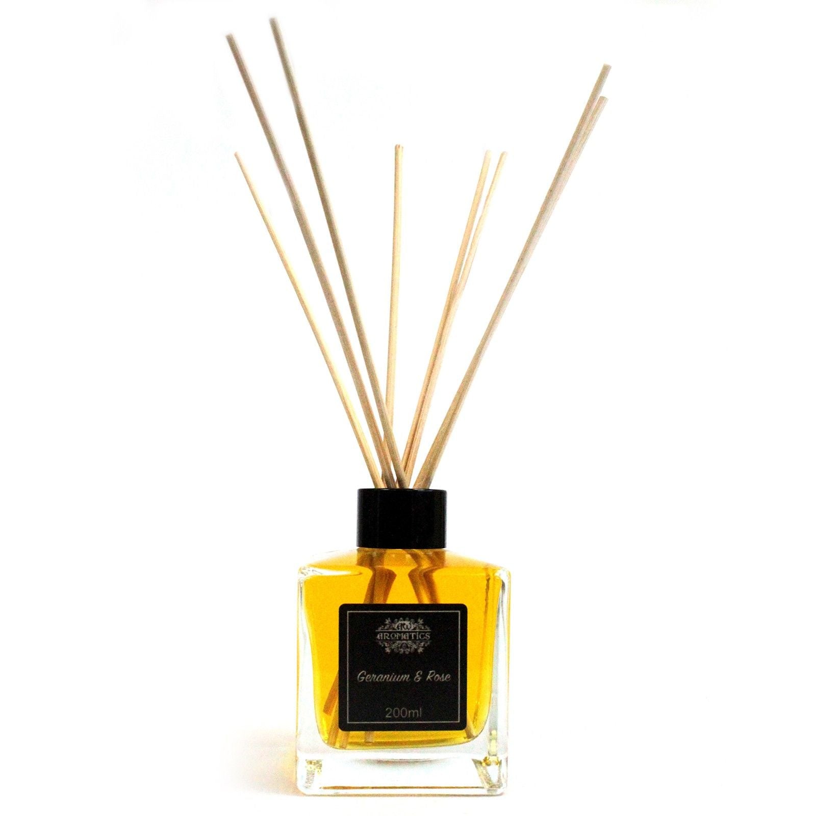 200ml Geranium & Rose Essential Oil Reed Diffuser – reed diffuser, alternate product view 4