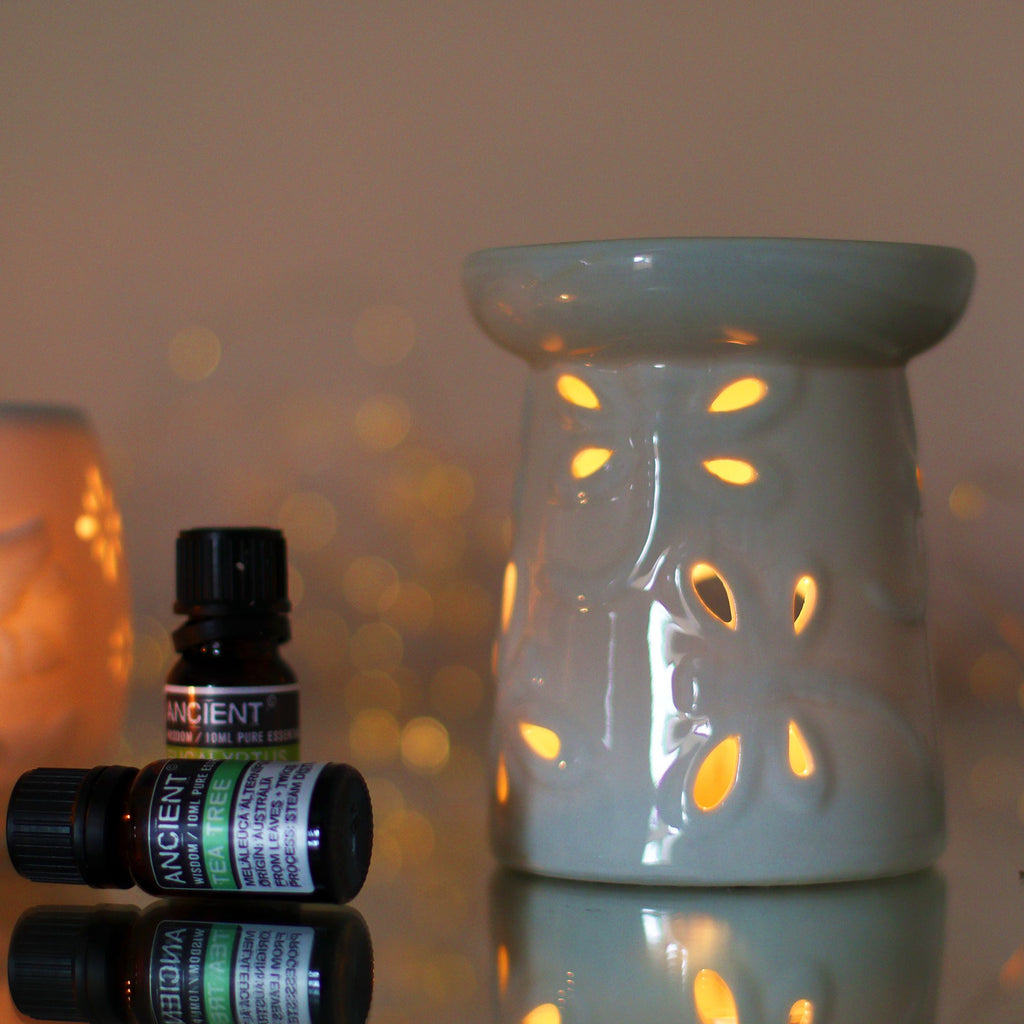 Classic White Oil Burner – Dragonfly – white oil burner, main product view