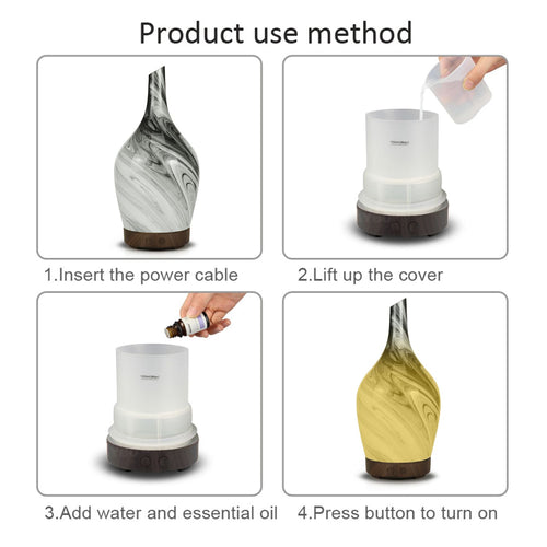 Abstract Grey Glass Ultrasonic Home Fragrance Diffuser – gallery image 2