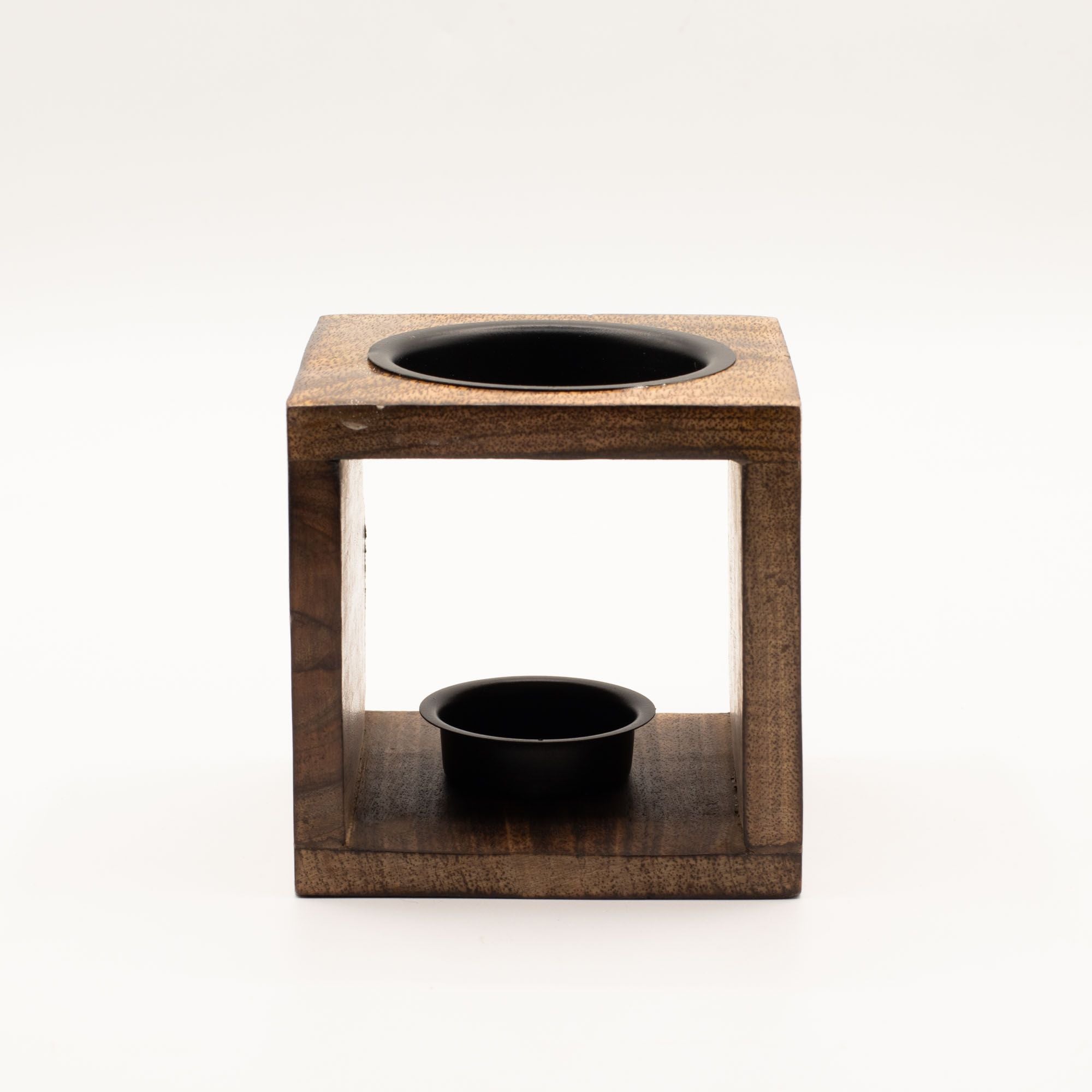 Square Mango Wood Oil Burner – Elephant – oil burner, alternate product view 3