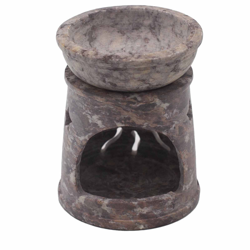 Small Soapstone Oil Burner 8cm – Sun & Stars – oil burner, alternate product view 3