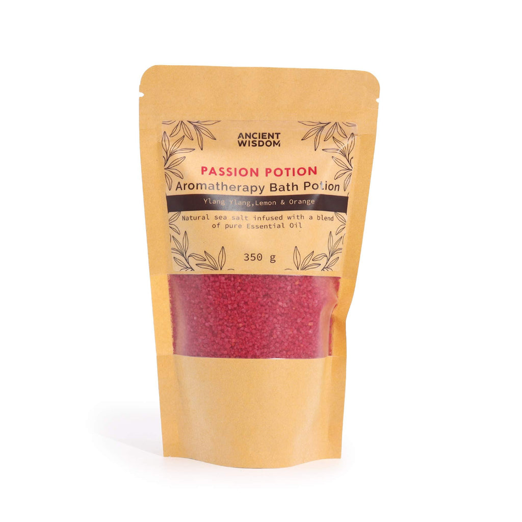 Aromatherapy Bath Potion in Kraft Bag 350g – Passion – Bath Salts – bath salts, alternate product view 2
