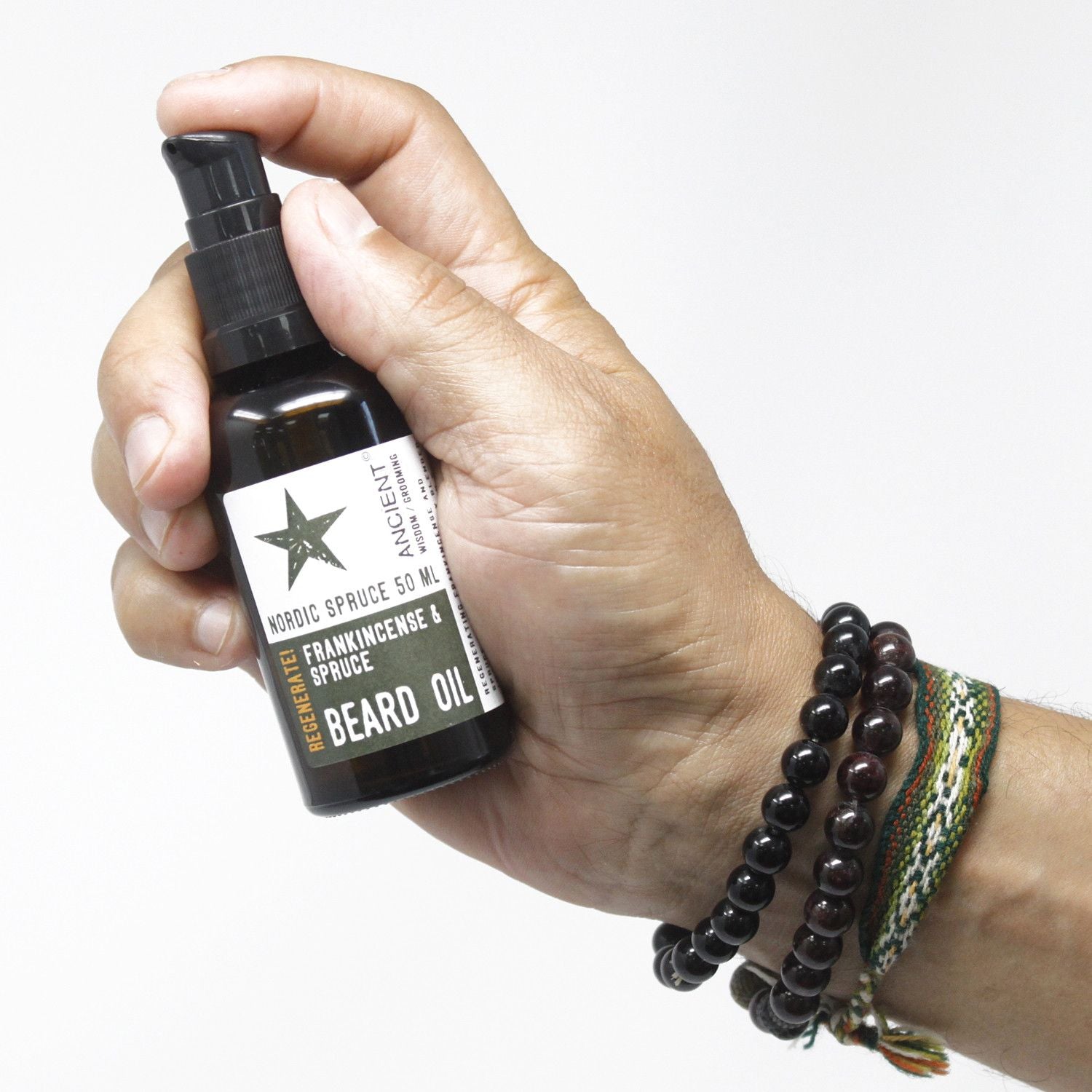 50ml Beard Oil – Roman Gladiator – Enhance! – beard oil, alternate product view 4