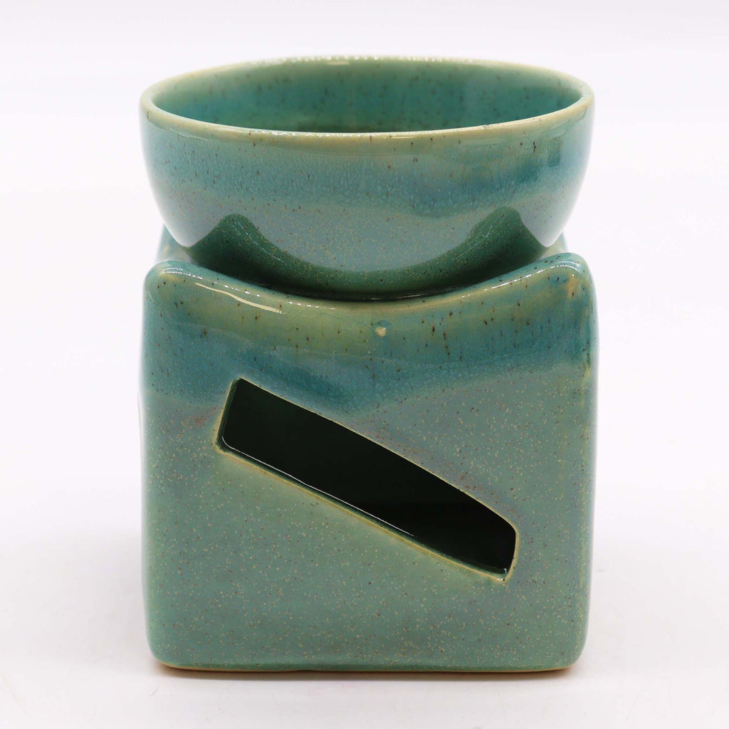 Lucky Coin Fragrance Oil Burner in Jade Green – product image