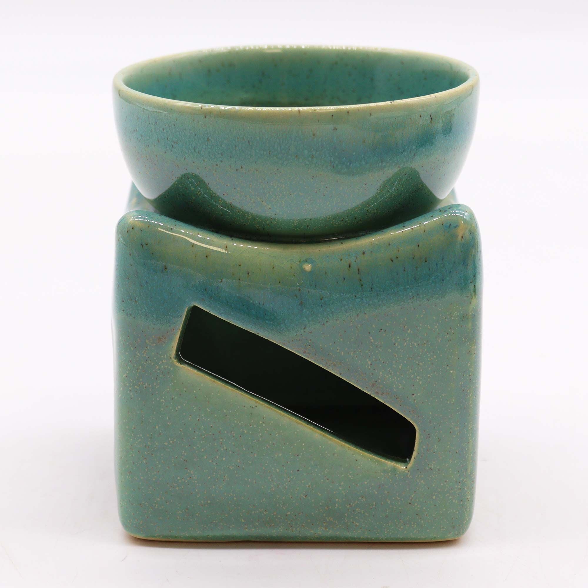 Lucky Coin Fragrance Oil Burner in Jade Green – product image