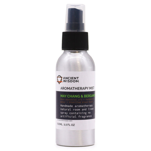 100ml Essential Oil Mist – May Chang & Bergamot – Aromatherapy Mist – aromatherapy mist, main product view