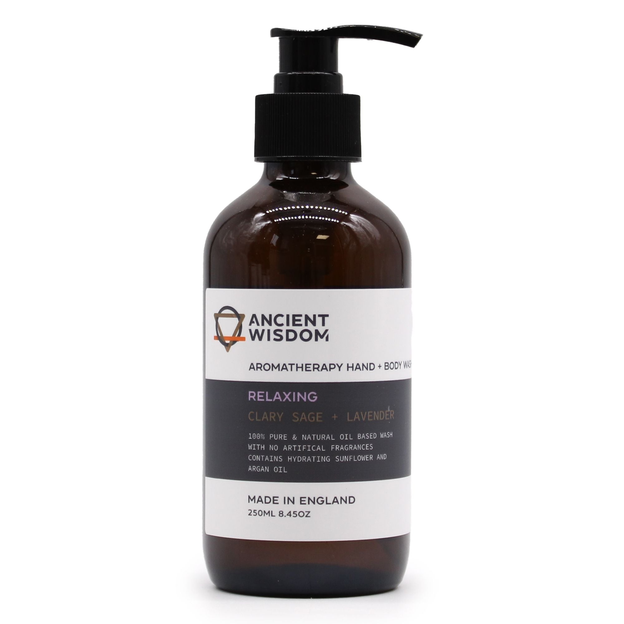Clary Sage & Lavender Hand & Body Wash 250ml – Hand And Body Wash – hand and body wash, alternate product view 2