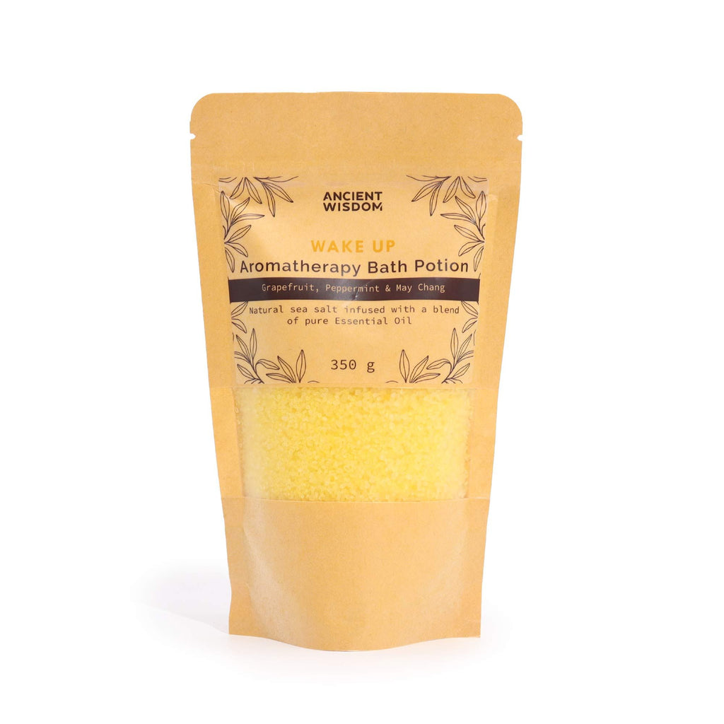 Aromatherapy Bath Potion in Kraft Bag 350g – Wake Up – Bath Salts – bath salts, alternate product view 2