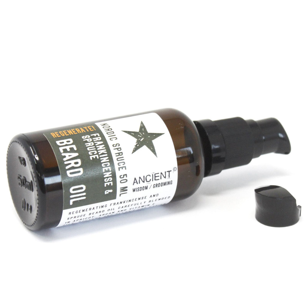 50ml Beard Oil – Nordic Spruce – Revitalising! – beard oil, main product view