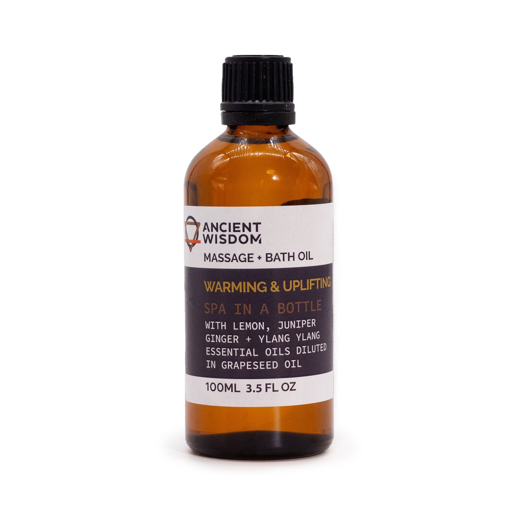 Warm & Uplifting Massage & Bath Body Oil 100ml – product image