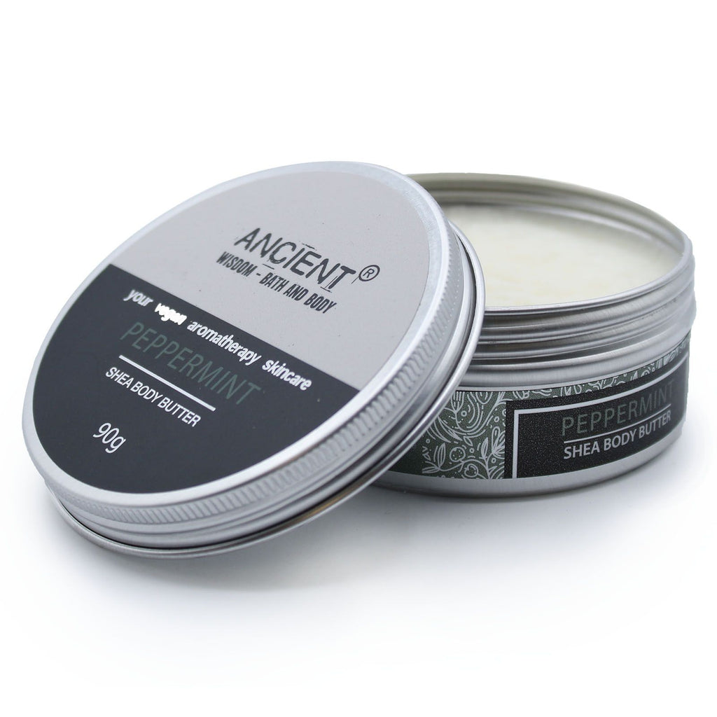 Aromatherapy Shea Body Butter 90g – Peppermint – body butter, alternate product view 2