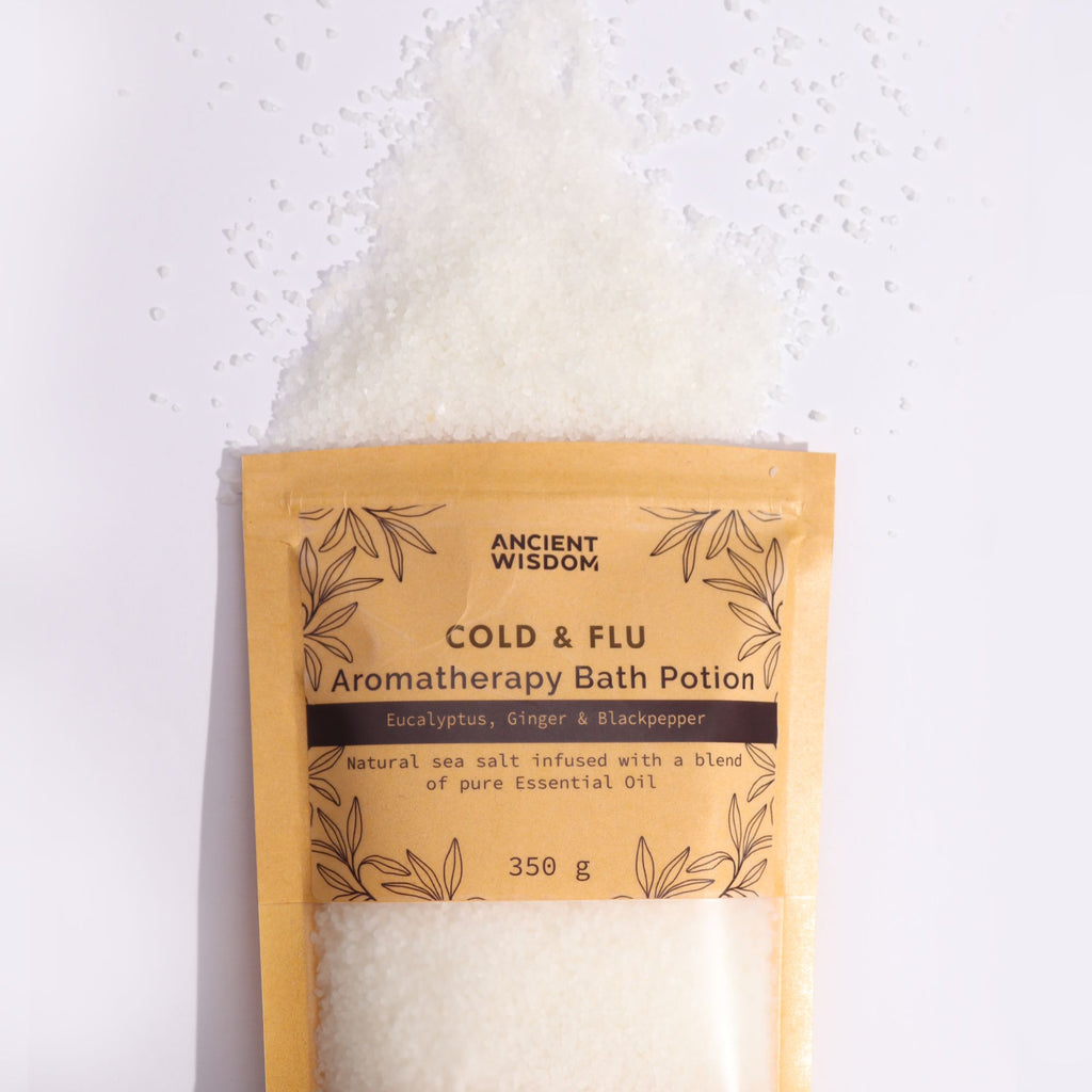 Aromatherapy Bath Potion in Kraft Bag 350g – Breathe Easy – Bath Salts – bath salts, alternate product view 3
