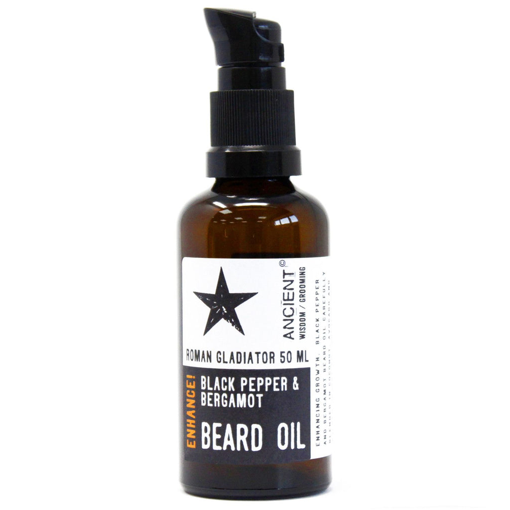 50ml Beard Oil – Roman Gladiator – Enhance! – beard oil, alternate product view 2
