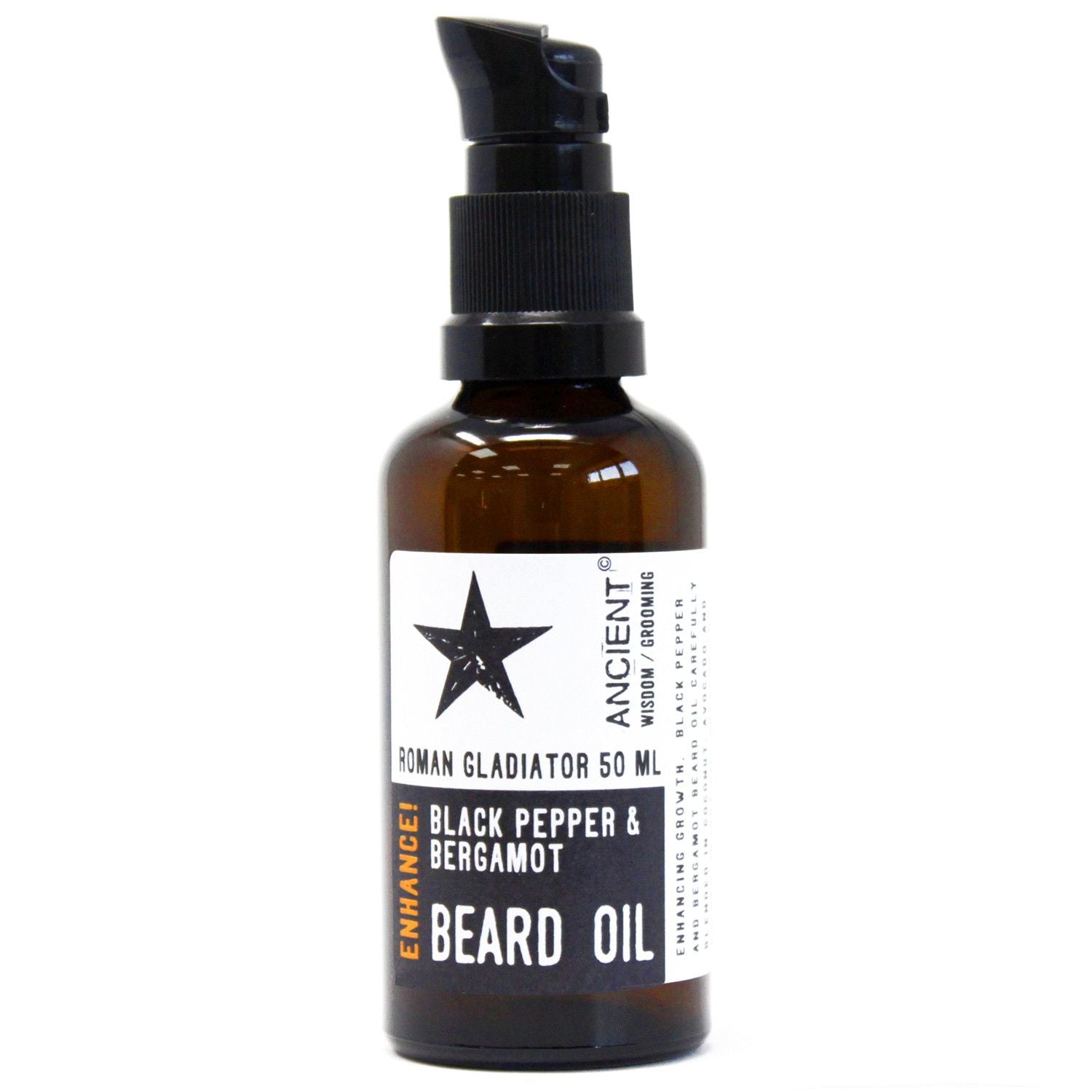 50ml Beard Oil – Roman Gladiator – Enhance! – beard oil, alternate product view 2
