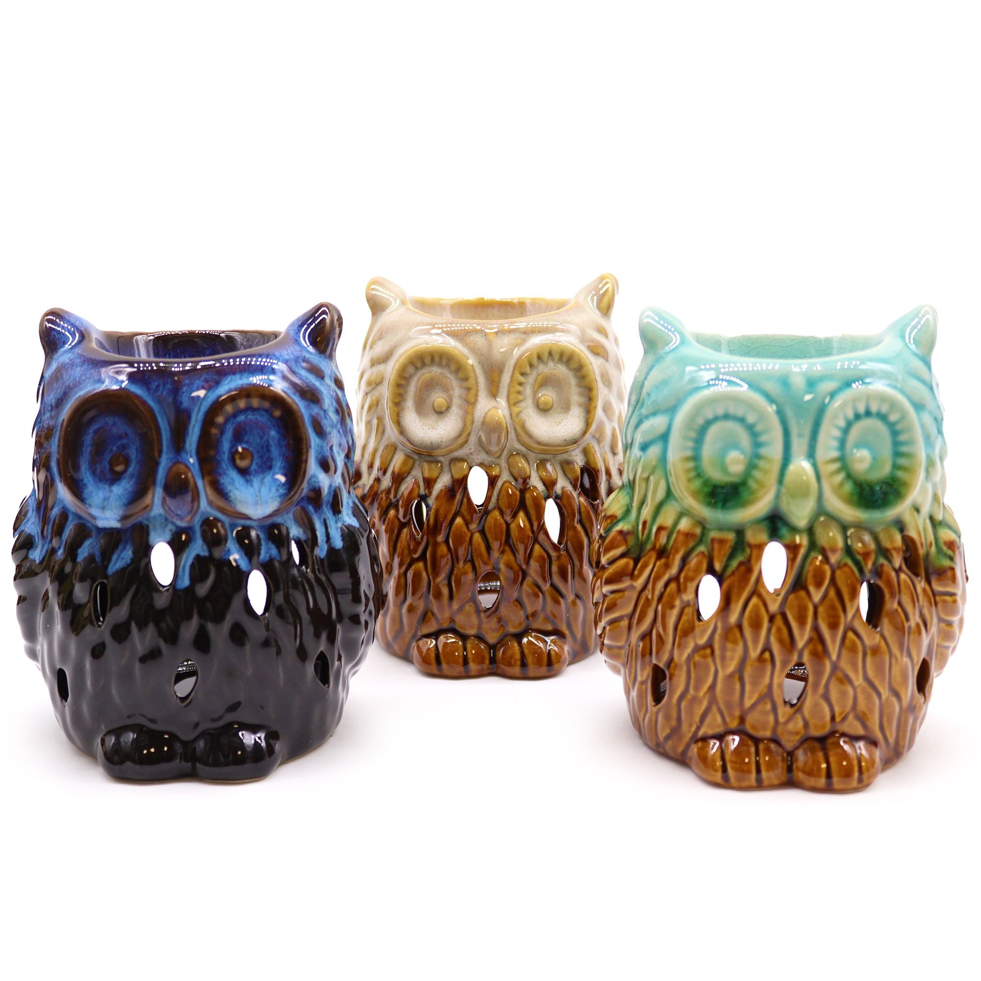 Classic Rustic Oil Burner – Owl (assorted) – oil burner, alternate product view 3
