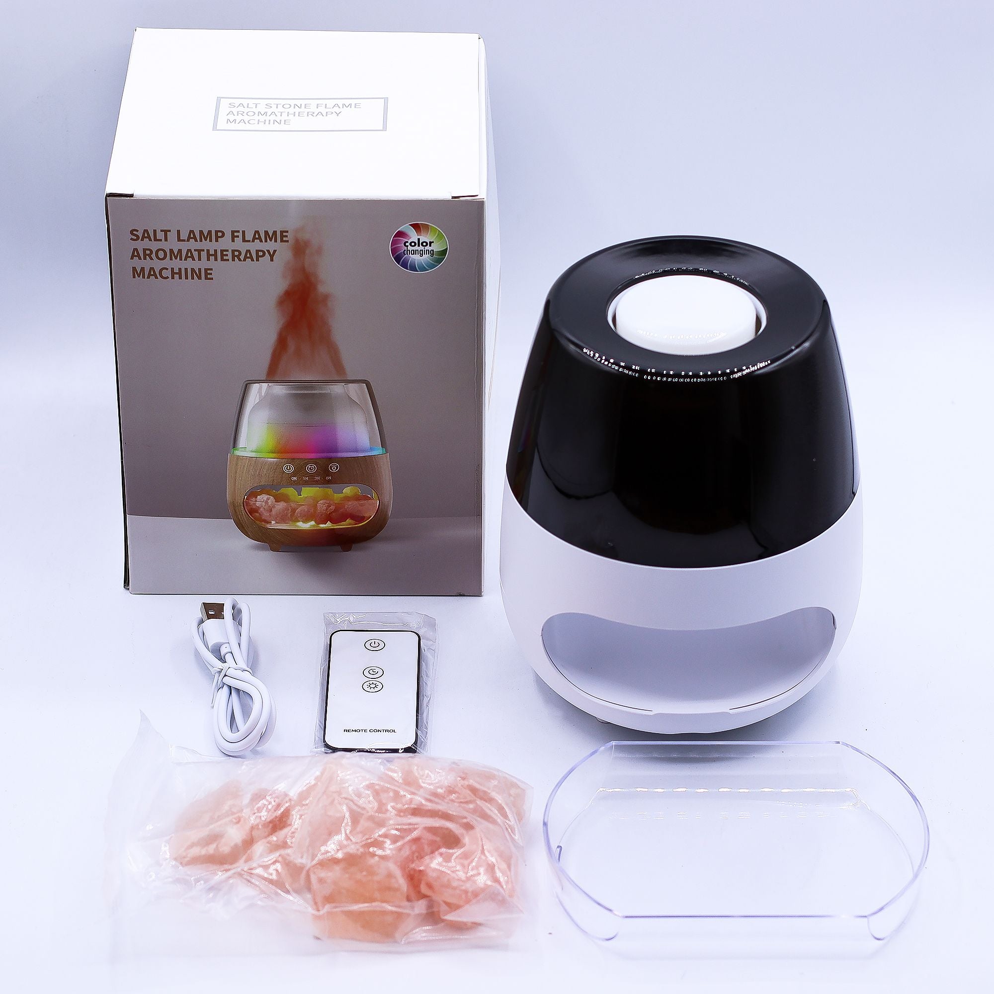 Salt Stone Flame Effect Aromatherapy Essential Oil Diffuser – gallery image 5