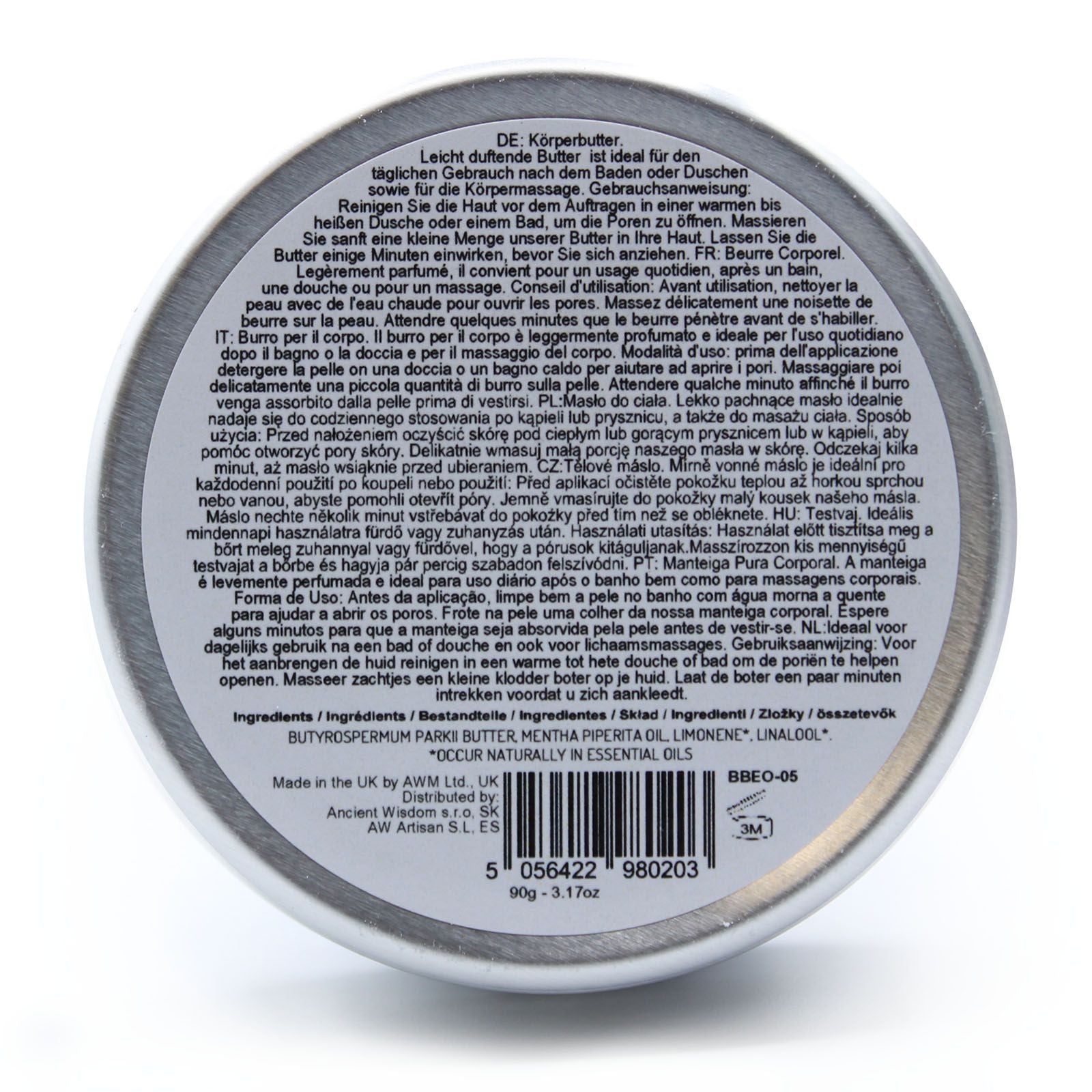 Aromatherapy Shea Body Butter 90g – Peppermint – body butter, alternate product view 4