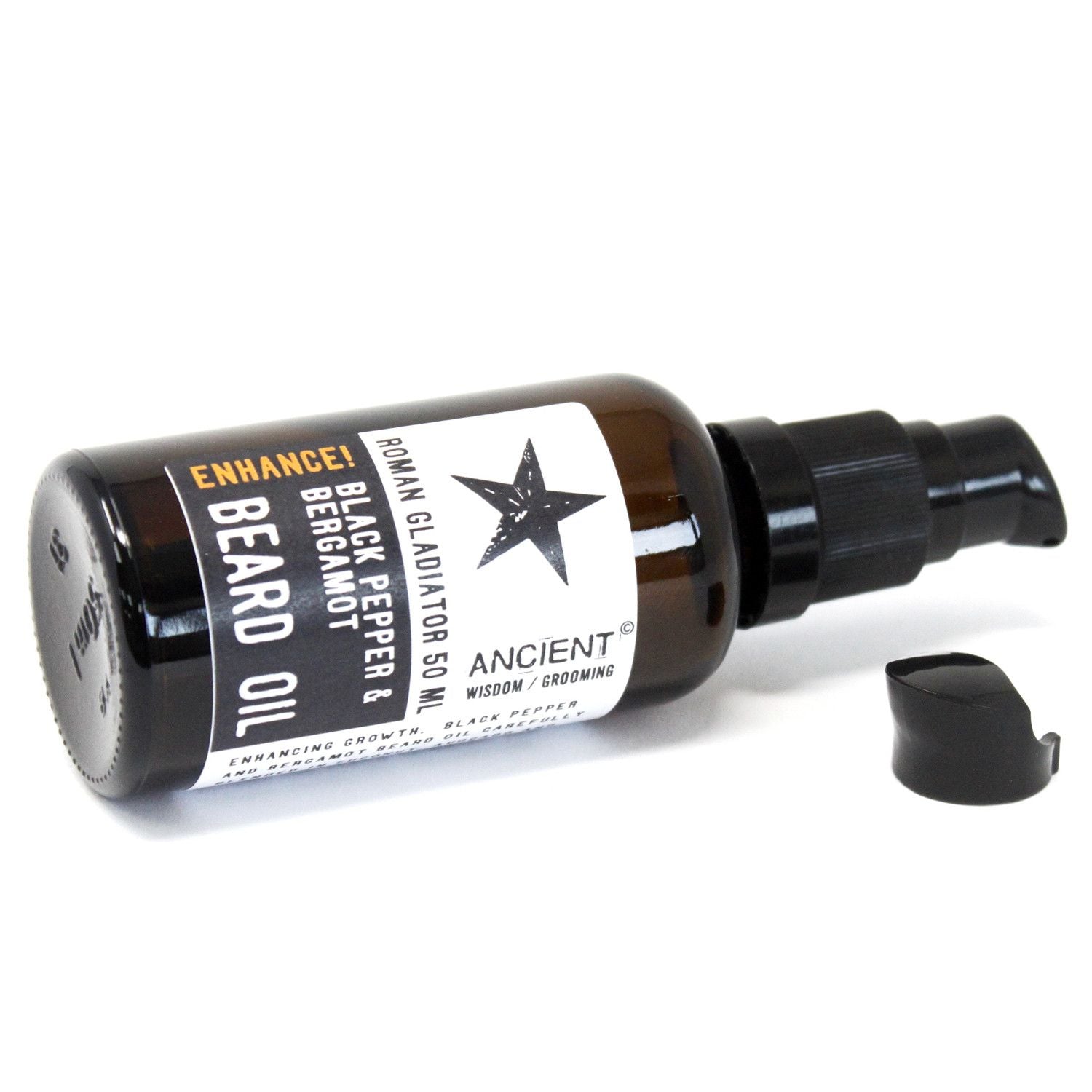 50ml Beard Oil – Roman Gladiator – Enhance! – beard oil, alternate product view 3