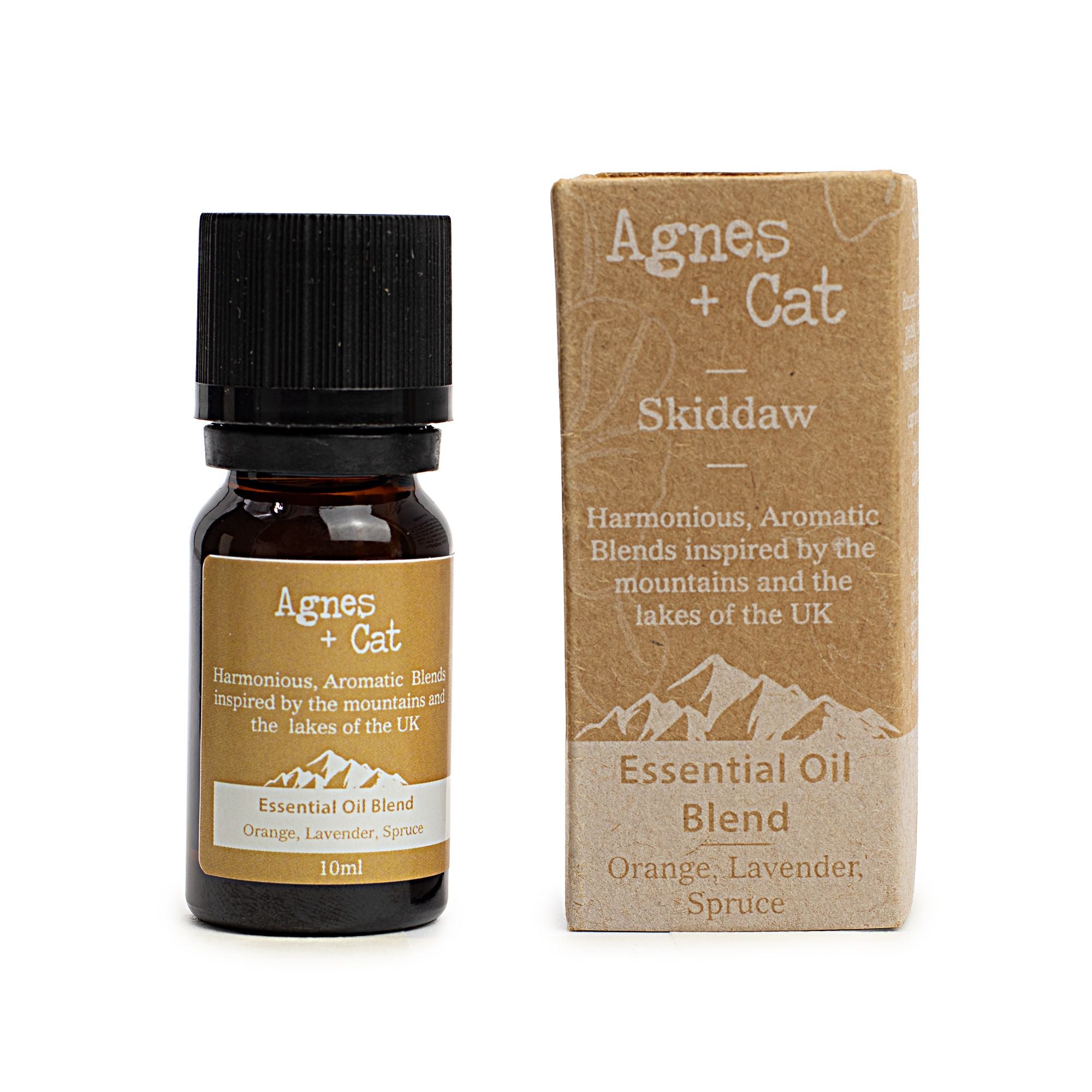 Agnes + Cat Essential Oil Blend – Skiddaw Box – Orange, Lavender & Spruce – orange essential oil blend, main product view