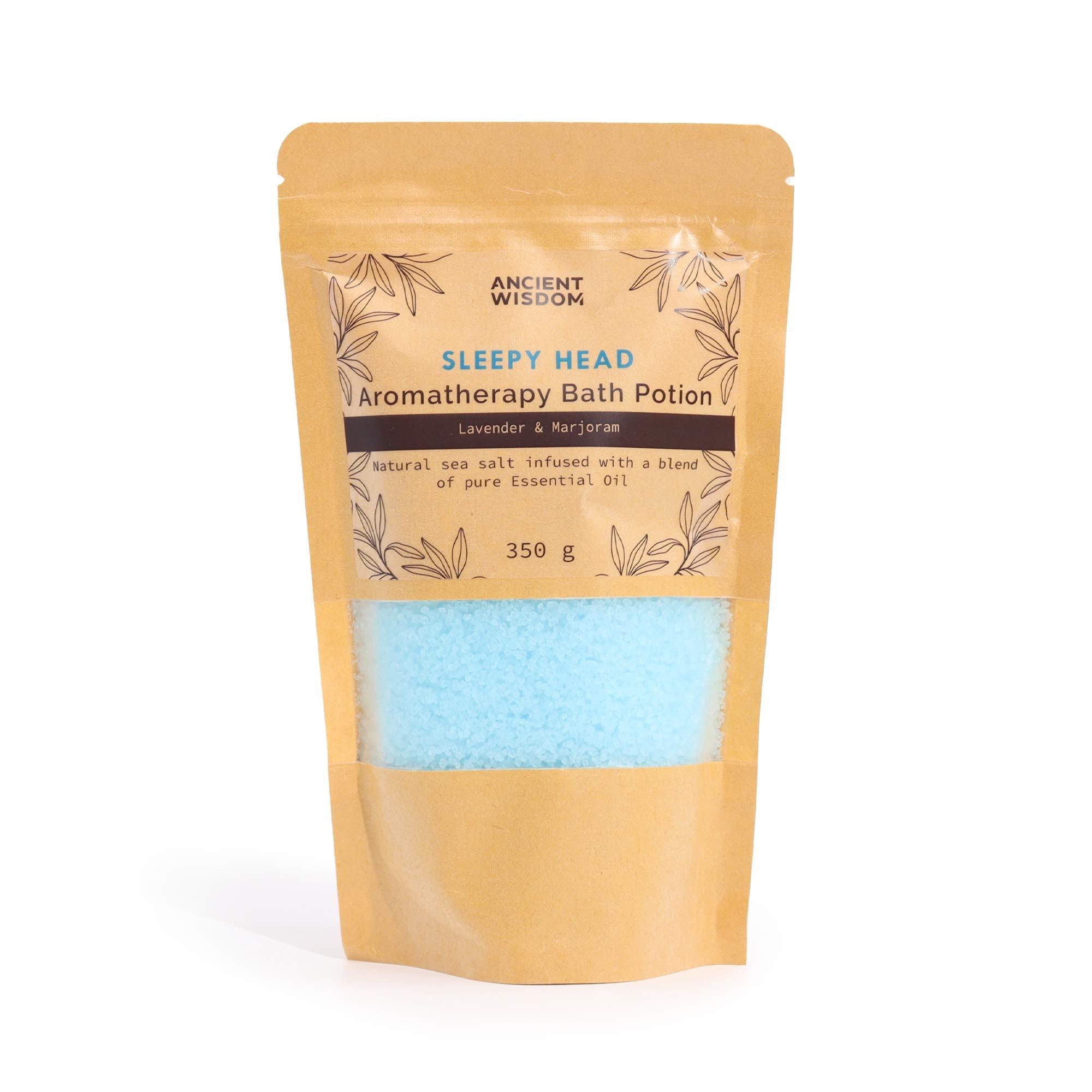 Aromatherapy Bath Potion in Kraft Bag 350g – Sleepy Head – Bath Salts – bath salts, alternate product view 2