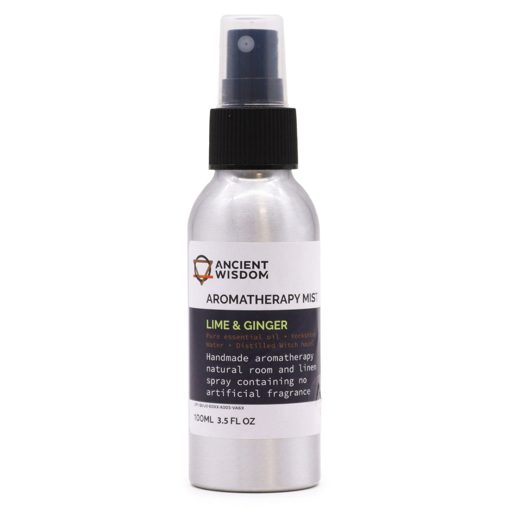 100ml Essential Oil Mist – Lime & Ginger – Aromatherapy Mist – aromatherapy mist, main product view