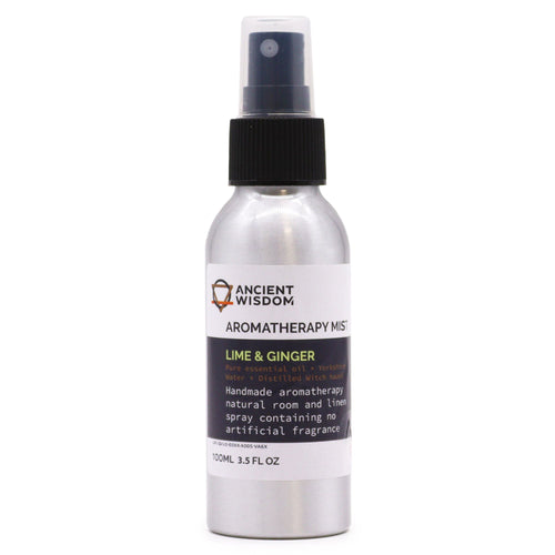 100ml Essential Oil Mist – Lime & Ginger – Aromatherapy Mist – aromatherapy mist, main product view