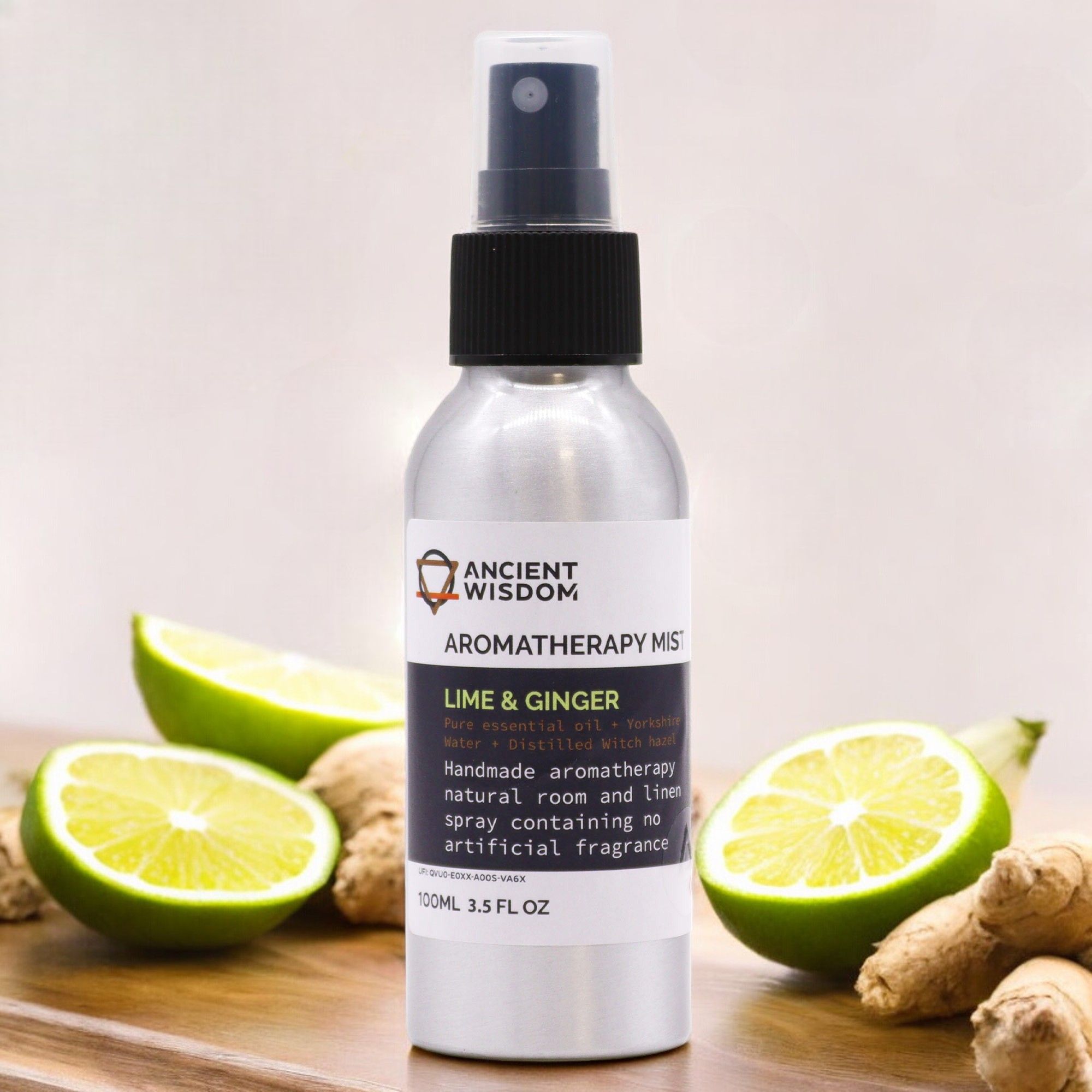 100ml Essential Oil Mist – Lime & Ginger – Aromatherapy Mist – aromatherapy mist, alternate product view 2