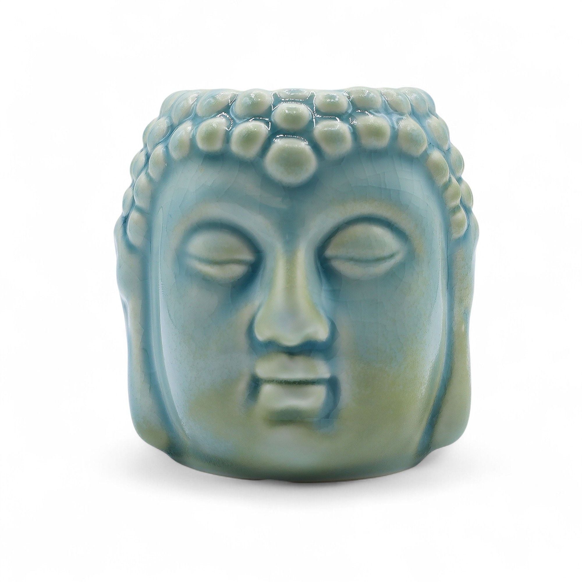 Buddha Oil Burner – Blue – blue oil burner, alternate product view 3