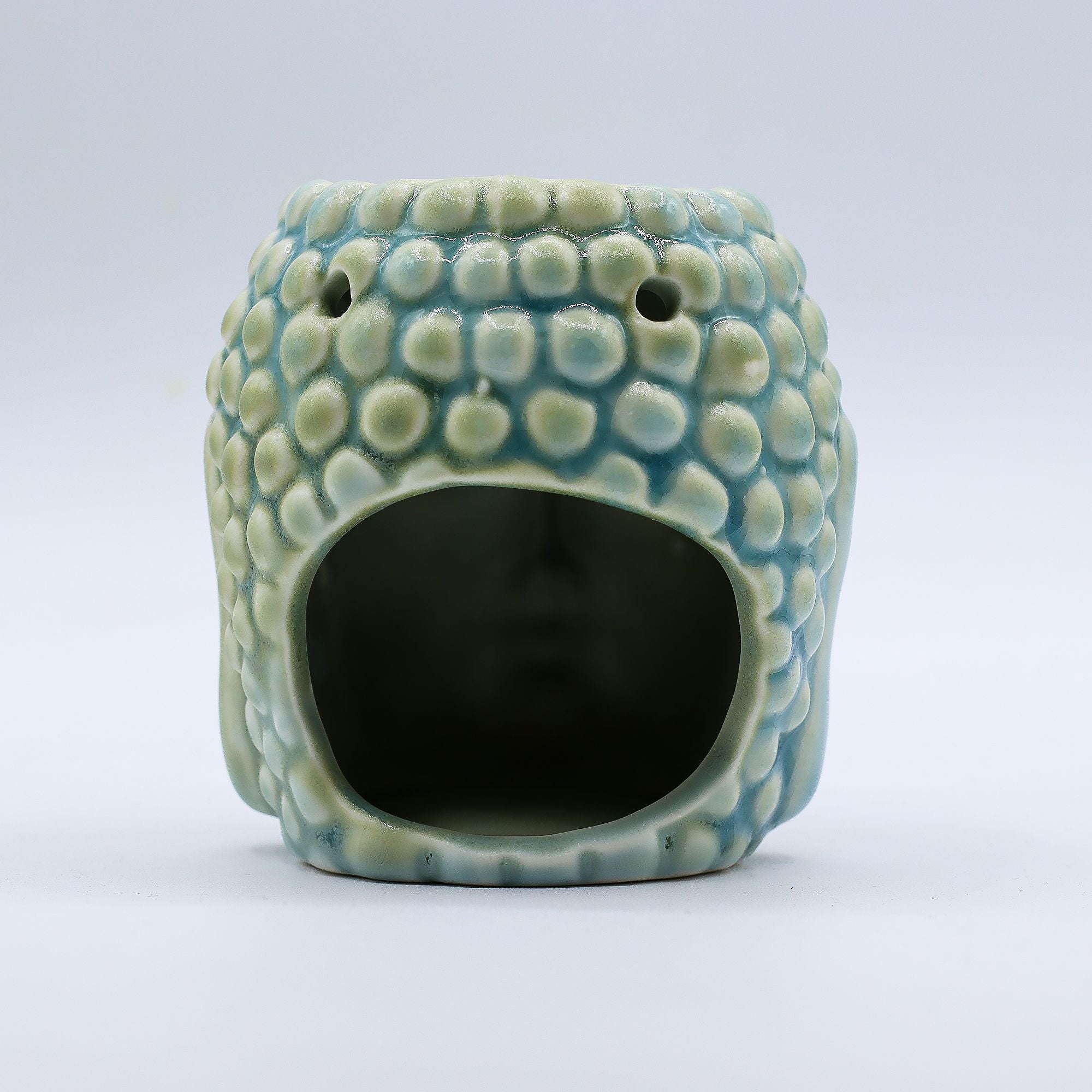 Buddha Oil Burner – Blue – blue oil burner, main product view