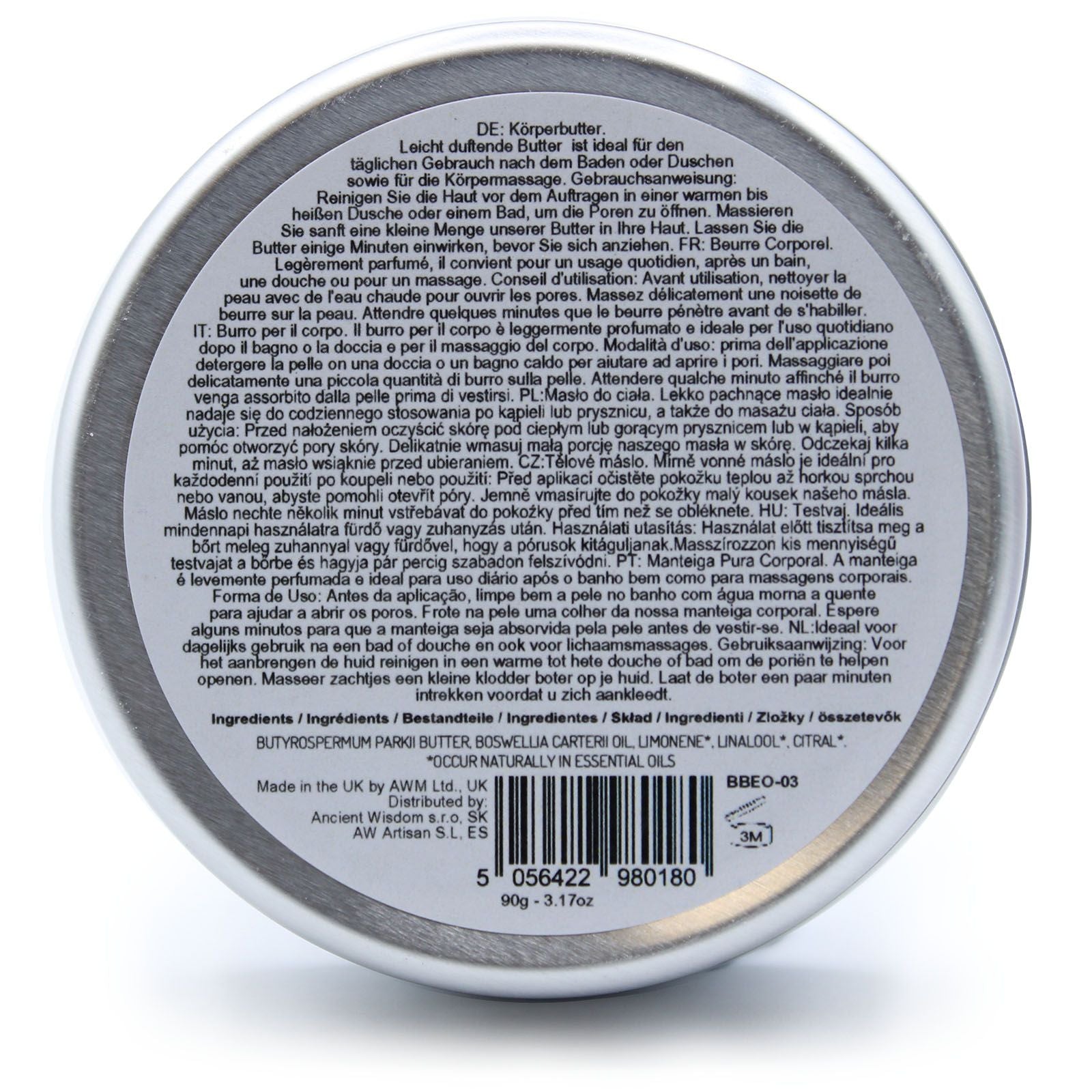 Aromatherapy Shea Body Butter 90g – Frankincense – body butter, alternate product view 2
