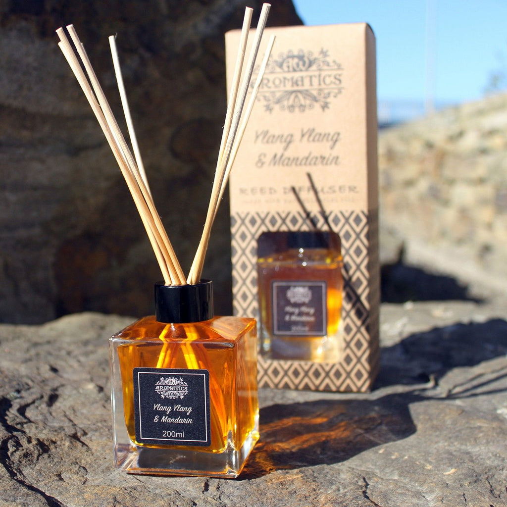 200ml Ylang Ylang & Mandarin Essential Oil Reed Diffuser – reed diffuser, alternate product view 5