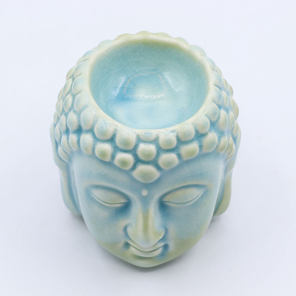 Buddha Oil Burner – Blue – blue oil burner, alternate product view 4