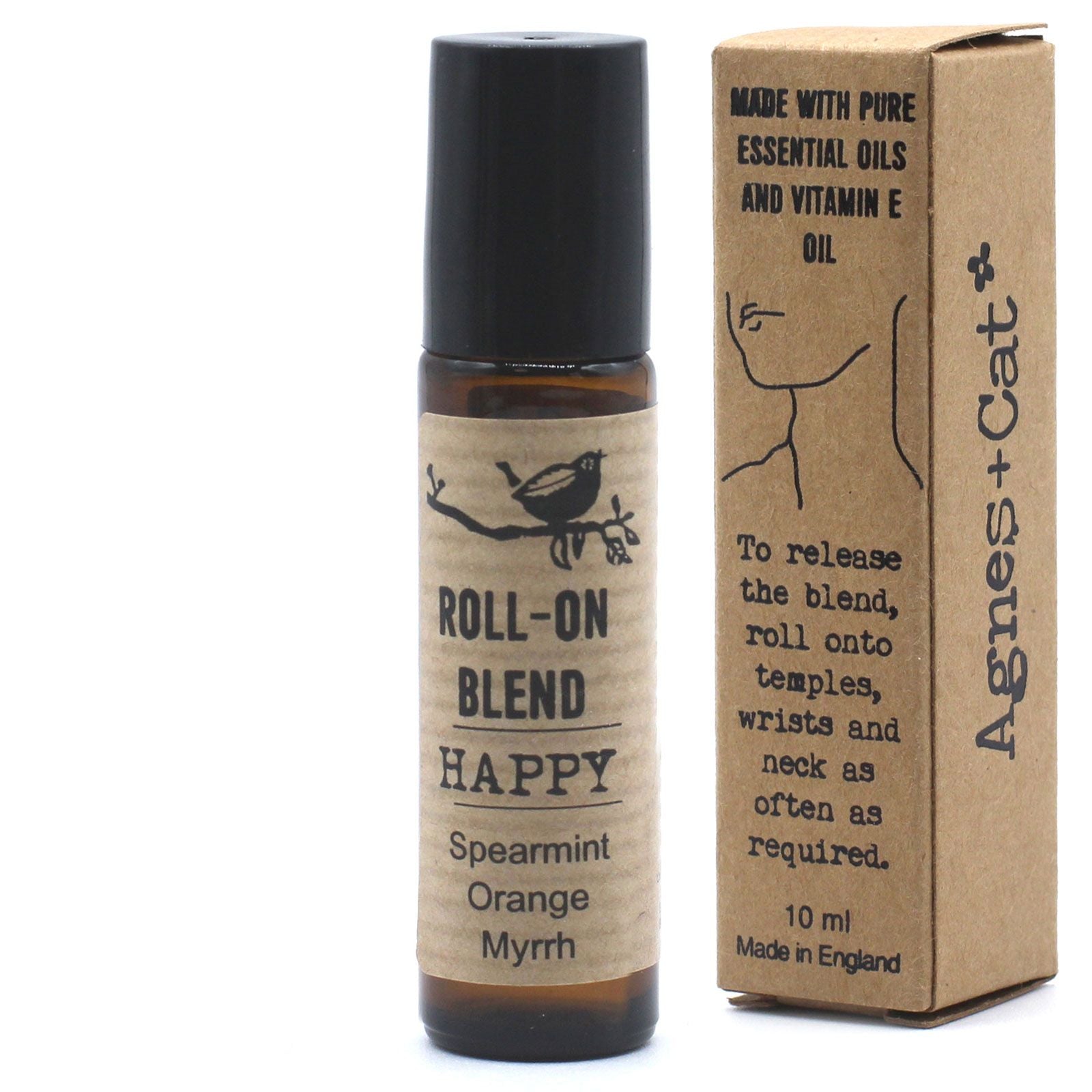 Agnes + Cat Roll On Essential Oil Blend – HAPPY – Aromatherapy Roll-On – aromatherapy roll-on, alternate product view 3