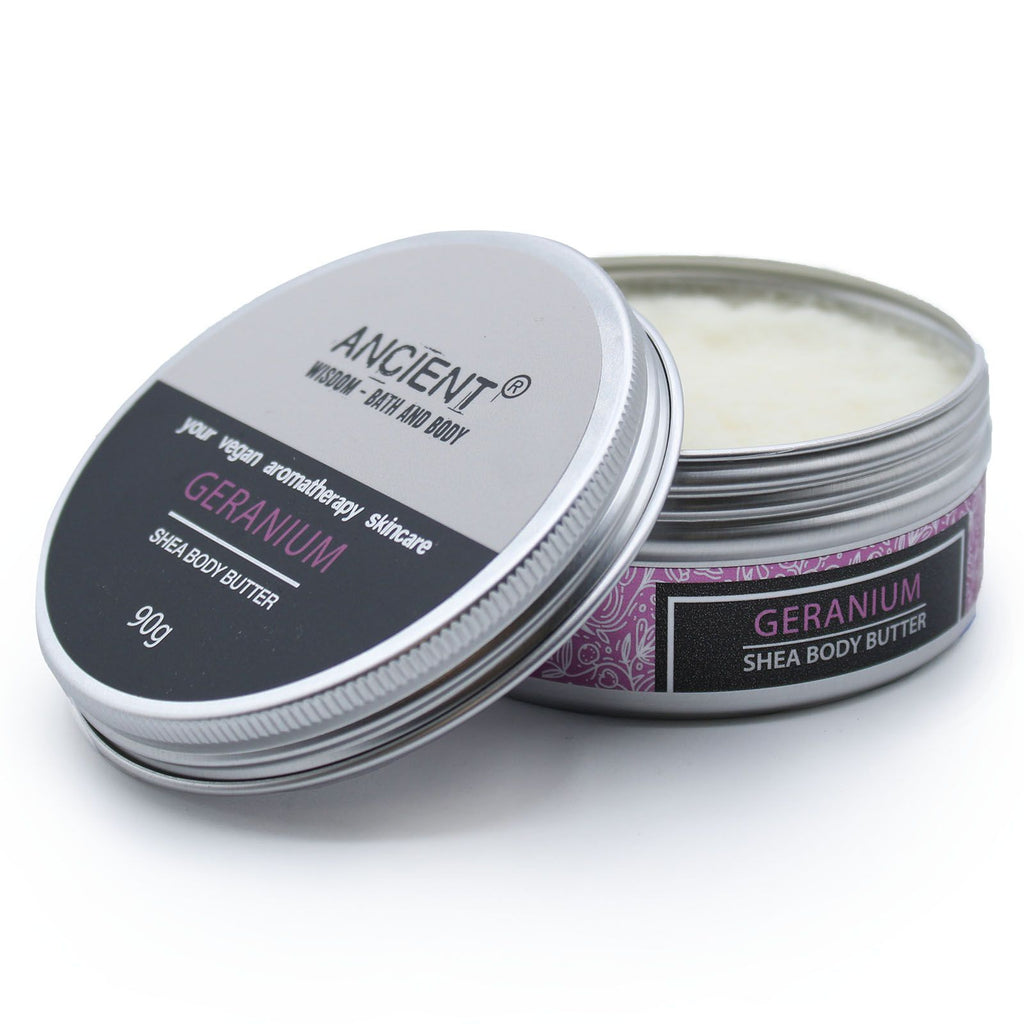 Aromatherapy Shea Body Butter 90g – Geranium – body butter, alternate product view 4