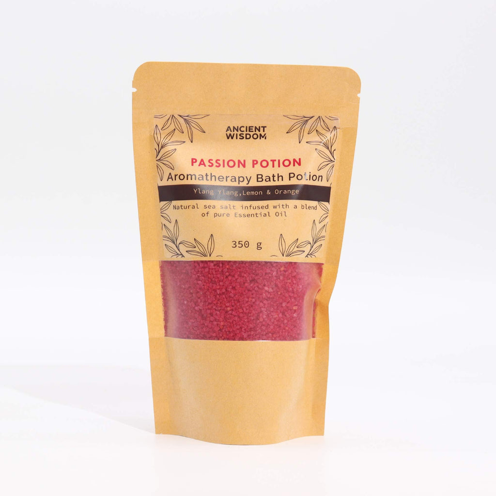 Aromatherapy Bath Potion in Kraft Bag 350g – Passion – Bath Salts – bath salts, main product view