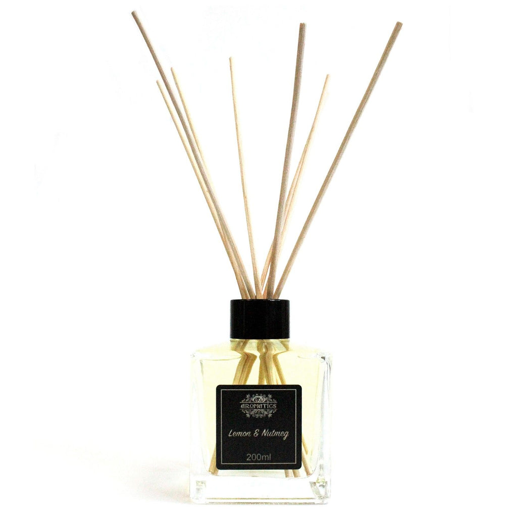 200ml Lemon & Nutmeg Essential Oil Reed Diffuser – reed diffuser, alternate product view 4