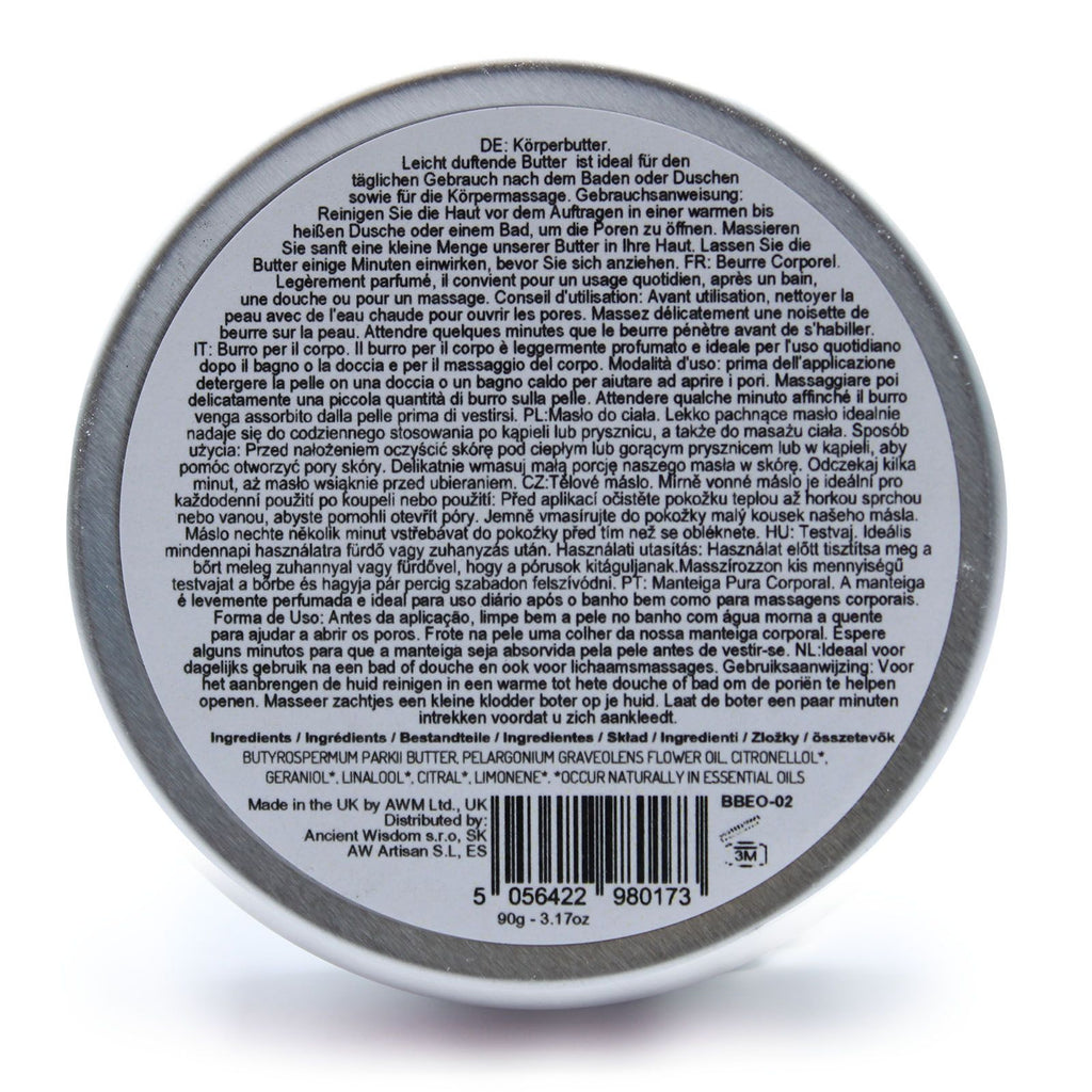 Aromatherapy Shea Body Butter 90g – Geranium – body butter, alternate product view 2