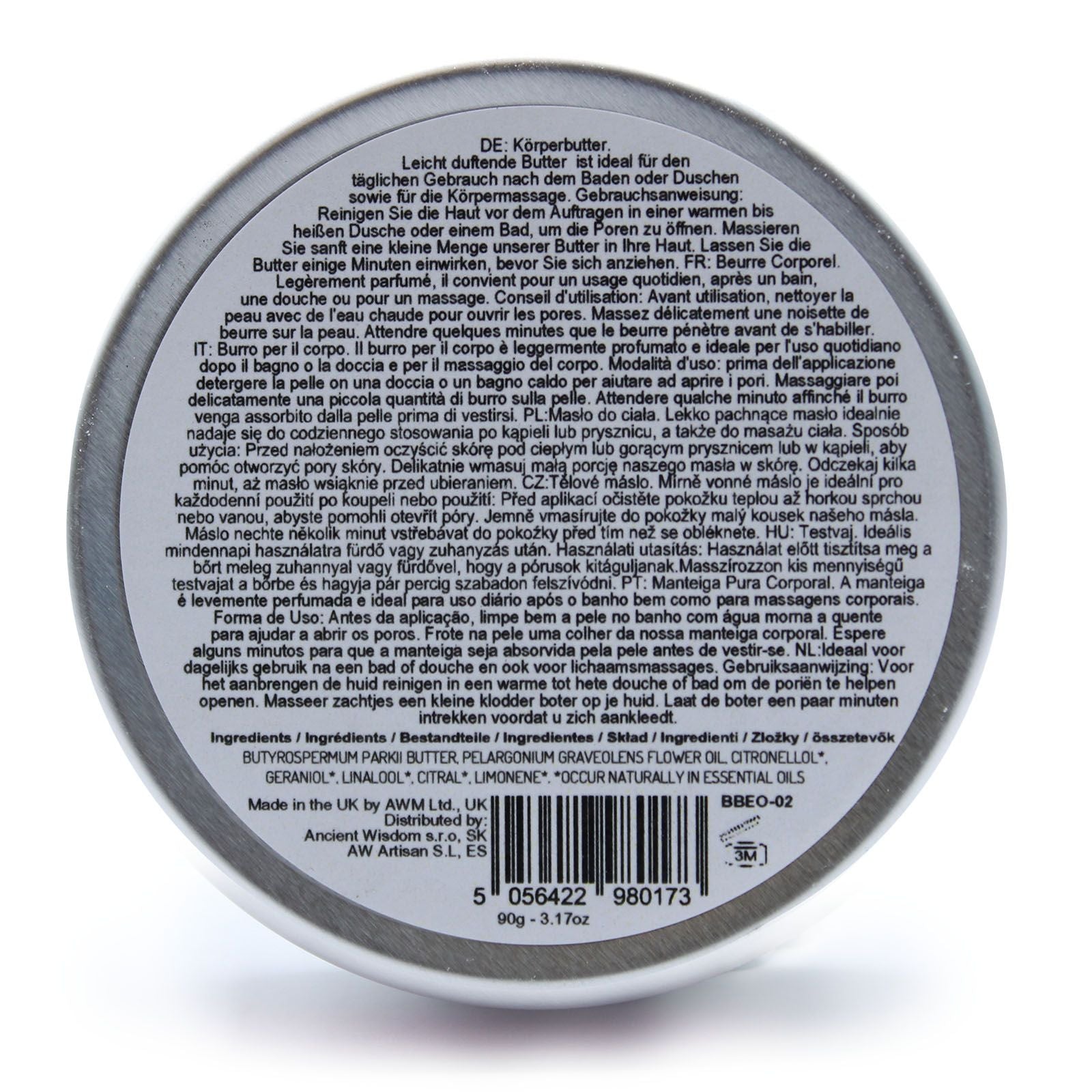 Aromatherapy Shea Body Butter 90g – Geranium – body butter, alternate product view 2