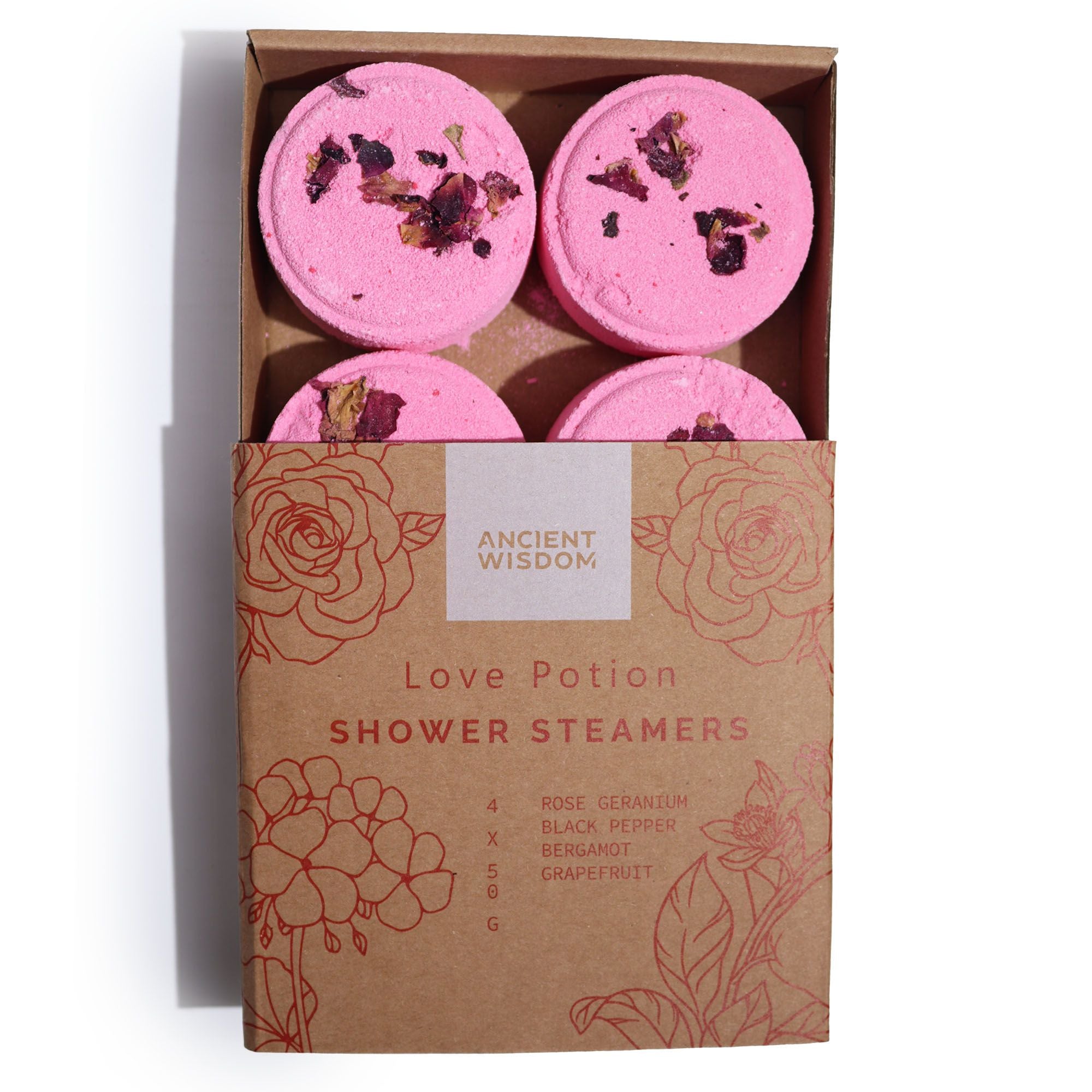 Zen Shower Steamers – Therapy Wellness Gift Set – Love Potion – shower steamers, alternate product view 4