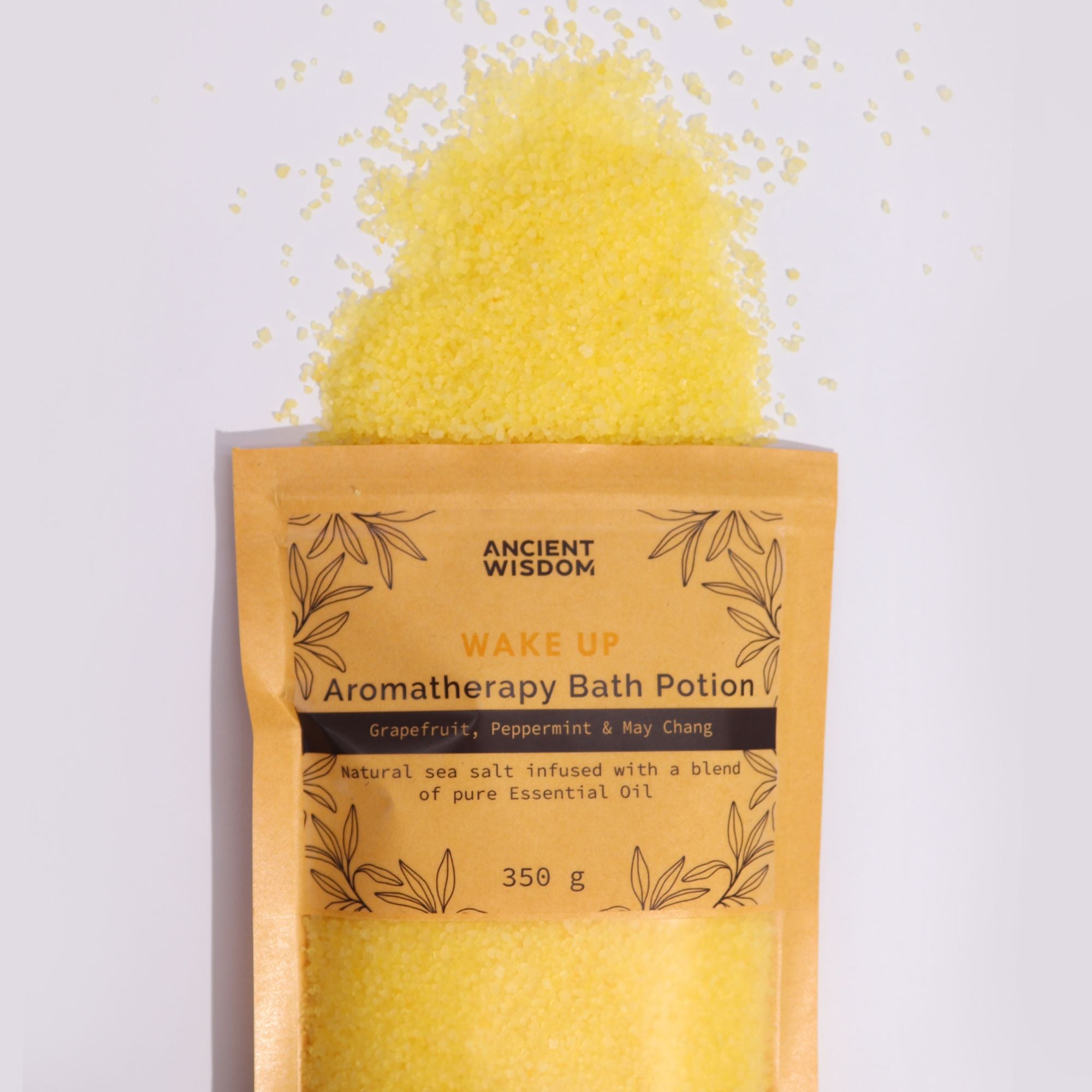Aromatherapy Bath Potion in Kraft Bag 350g – Wake Up – Bath Salts – bath salts, alternate product view 3